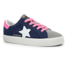 Havana Vintage Kid Vail Low Top Sparkle Sneaker in Navy Matte - Estilo Boutique