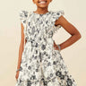 Hayden Girls Antique Floral Smock And Ruffle Dress