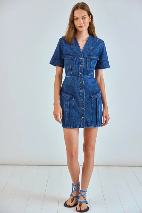 hunter bell denim dress Hunter Bell Gwen Dress | Denim Dress