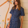 Hunter Bell Gwen Dress in Harbor Denim - Estilo Boutique