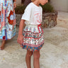 Hunter Bell Kids Shepard Skirt in Fall Floral Cream