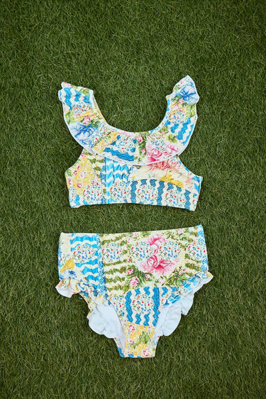 Hunter Bell Kids Two Piece Swim Set in Morning Glory