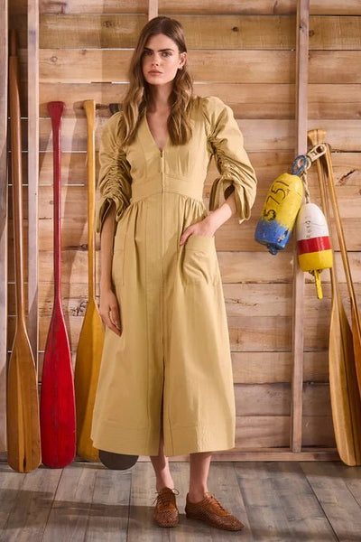hunter and brown dress Lavin British Khaki / 0 2000S Oscar De La an effortlessly feminine mini Web Collection: Temptress prt 1 Color:Pristine