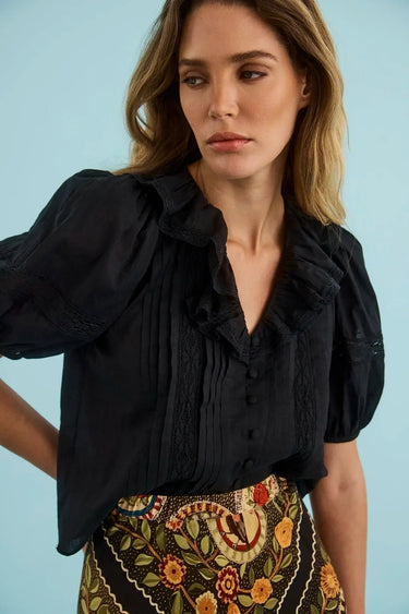 Hunter Bell Mare Top in Onyx