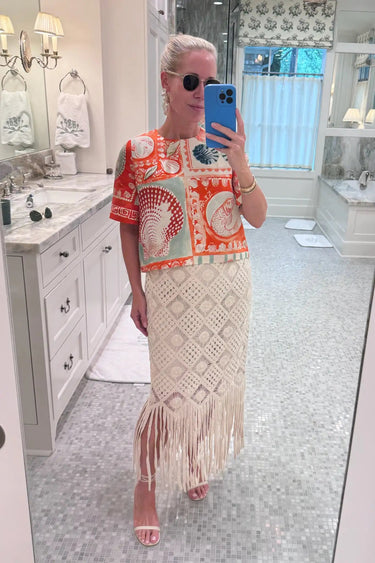Hunter Bell Rivington Skirt in Cream