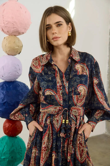 Hunter Bell Tenley Dress in Twilight Paisley
