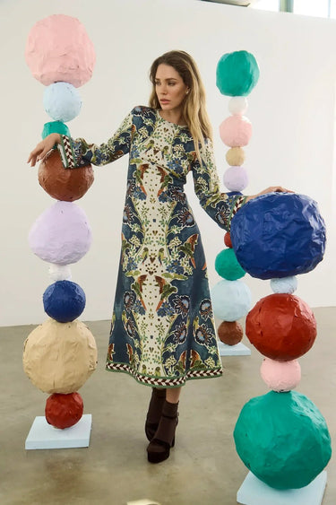 Hunter Bell Townes Dress in Birds of a Feather Navy