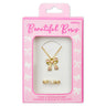 Iscream Beautiful Bows Ring Necklace Set