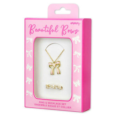 Iscream Beautiful Bows Ring Necklace Set