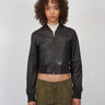 Jakett Collins Stonewash Leather Jacket in Chocolate