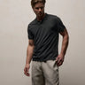 James Perse Luxe Lotus Jersey Polo in Carbon