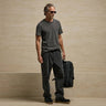 James Perse Short Sleeve Crew Neck in Dusty Brown Pigment