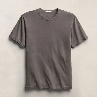 James Perse Short Sleeve Crew Neck in Dusty Brown Pigment