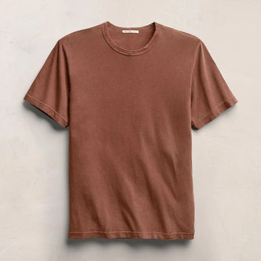 James Perse Short Sleeve Crew Neck in Red Clay Pigment