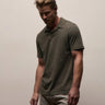 James Perse Sueded Jersey Polo in Platoon Pigment