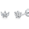 Jen Hansen 3 Marquise Studs in Silver - Estilo Boutique
