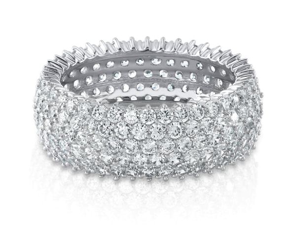 Jen Hansen 5 Row CZ Band Ring in Silver - Estilo Boutique