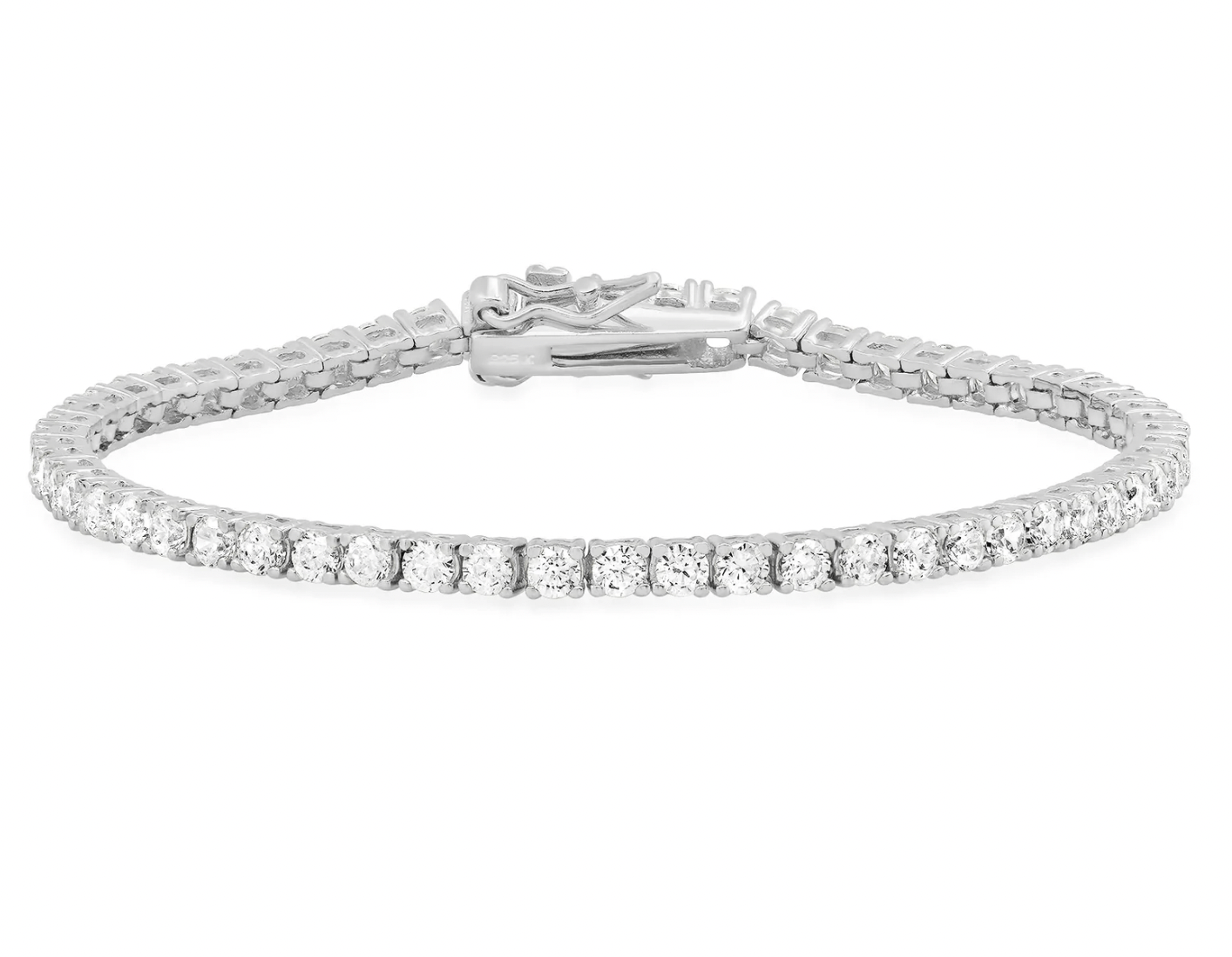 Jen Hansen 7" 3MM CZ Tennis Bracelet in Silver - Estilo Boutique