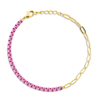 Jen Hansen BB2061G Half & Half Enamel Paperclip Bracelet - Estilo Boutique