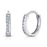 Jen Hansen Channel Set Huggies in Silver