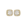 Jen Hansen Cushion Solitaire Earring in Gold - Estilo Boutique