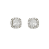 Jen Hansen Cushion Solitaire Earring in Silver - Estilo Boutique