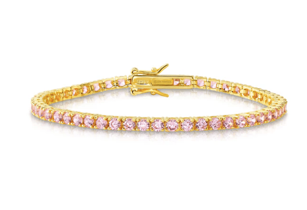 Jen Hansen CZ Tennis Bracelet in Pink - Estilo Boutique