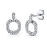 Jen Hansen Open Circle Dangle Studs in Silver - Estilo Boutique