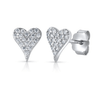 Jen Hansen Precious Heart Stud Earrings in Silver - Estilo Boutique