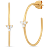 Jen Hansen Small Trio Diamond Hoops - Estilo Boutique