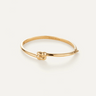 Jenny Bird Slim Woven Square Bangle in Gold
