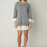 JS71 Nicholas Sweater Dress in Heather Grey - Estilo Boutique
