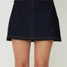 JS71 Oxford Skirt in Dark Wash Indigo