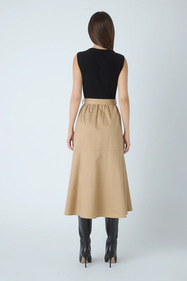 JS71 Wyatt Dress in Black Khaki