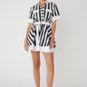 JS71 Yana Dress in Black White Stripe