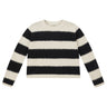 Jumper 1234 Broken Stripe Crew in Limestone Black