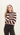 Jumper1234 Cashmere Stripe Crew in Dark Brown and Pale Pink