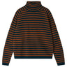 Jumper1234 Narrow Stripe Roll Collar in Sacramento Saddle Brown