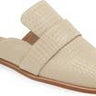 Kaanas Latvia Embossed Leather Mule in Ivory - Estilo Boutique