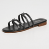 Kaanas Leela Leather Sandals in Black