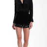 Karina Grimaldi Bella Embroidered Mini Skirt in Black