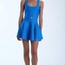 Karina Grimaldi Cleo Knit Metallic Mini Dress in Cobalt