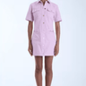 Karina Grimaldi Flora Denim Mini Dress in Orchid Dream