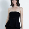 Karina Grimaldi Krystina Strapless Top in Black
