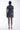Karina Grimaldi Mallie Vegan Leather Mini Dress in Navy
