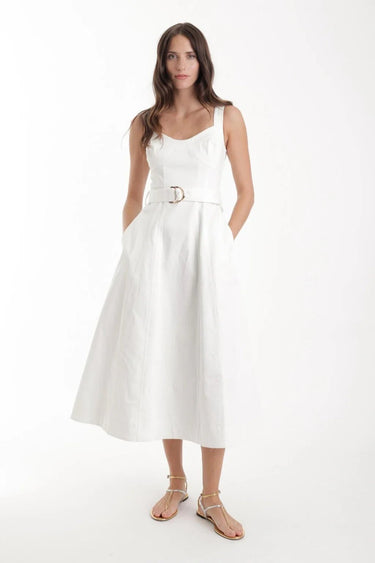 karina grimaldi maxi dress Karina Grimaldi Noa Denim Dress in White
