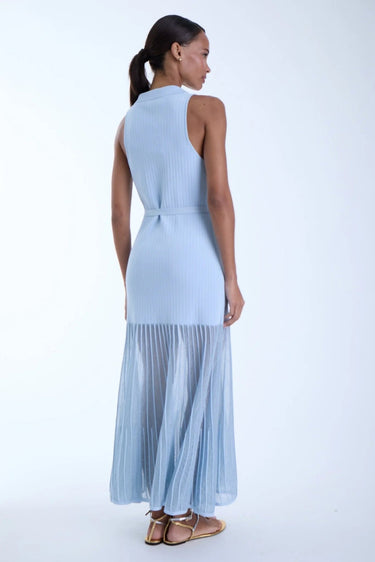 Karina Grimaldi Oria Knit Maxi Dress in Sky Blue