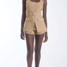 Karina Grimaldi Pilar Shorts in Tan