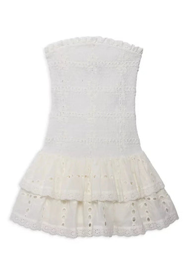 Katie J NYC Melina Tween Dress on White Eyelet