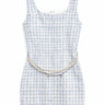 Katie J NYC Miranda Tween Chain Dress 0n Blue Boucle